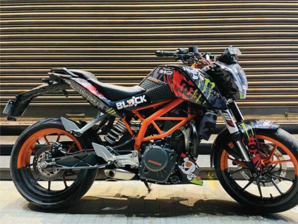 KTM Duke Kenblock Gymkhana Design 125-200-390 (BS4-BS6) [Full Body Wrap / Decal / Sticker Kit] - Image 2