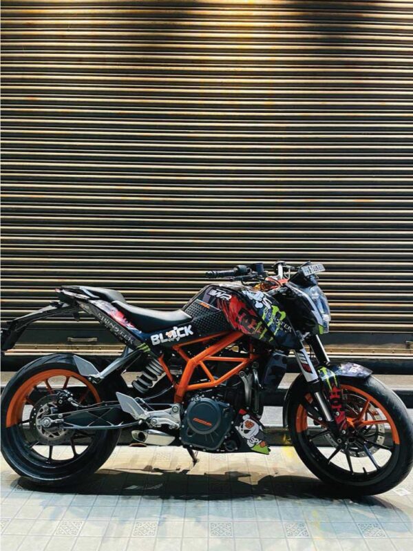 KTM Duke Kenblock Gymkhana Design 125-200-390 (BS4-BS6) [Full Body Wrap / Decal / Sticker Kit] - Image 5