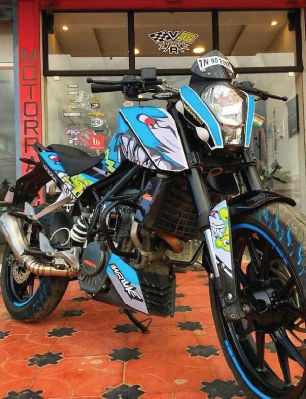 KTM Duke Shark Design 125-200-390 (BS4-BS6) [Full Body Wrap / Decal / Sticker Kit] - Image 2