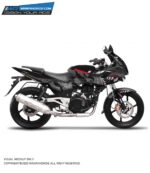Pulsar 220 Sharkbite Design [Full Body Edge To Edge Wrap / Decal / Sticker Kit]
