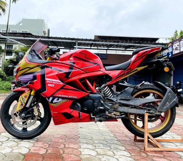 TVS RR310 Iron Man Design [Full Body Edge To Edge Wrap / Decal / Sticker Kit] - Image 2