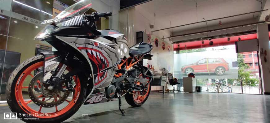 KTM Rc Grey Shark Edition 125 200 390 BS4 BS6 Full Body Wrap Decal Sticker Kit Wrap And Ride
