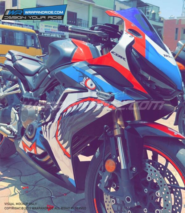 Honda CBR 650R Shark Edition 2019-2022 [Full Body Edge To Edge Wrap / Decal / Sticker Kit] - Image 3