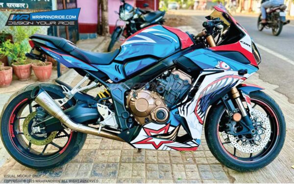 Honda CBR 650R Shark Edition 2019-2022 [Full Body Edge To Edge Wrap / Decal / Sticker Kit] - Image 2