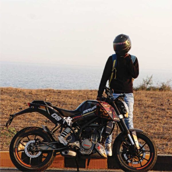KTM Duke Samurai Design 2 125-200-390 (BS4-BS6) [Full Body Wrap / Decal / Sticker Kit] - Image 2