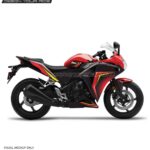 Honda CBR Red Gradient Design 150/250R [Full Body Edge To Edge Wrap / Decal / Sticker Kit]