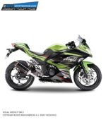 Kawasaki Ninja 300 Green Race Design [Full Body Edge To Edge Wrap / Decal / Sticker Kit]