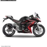 Kawasaki Ninja 300 Storm Design [Full Body Edge To Edge Wrap / Decal / Sticker Kit]