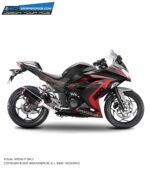Kawasaki Ninja 300 Storm Design [Full Body Edge To Edge Wrap / Decal / Sticker Kit]