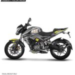Pulsar NS Grey Shark Design [Full Body Edge To Edge Wrap / Decal / Sticker Kit]