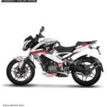 Pulsar NS White Shark Design [Full Body Edge To Edge Wrap / Decal / Sticker Kit]