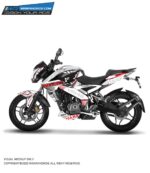 Pulsar NS White Shark Design [Full Body Edge To Edge Wrap / Decal / Sticker Kit]