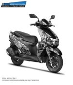 TVS Ntorq Skull Design [Full Body Edge To Edge Wrap / Decal / Sticker Kit]