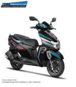 TVS Ntorq Blue Slash Design [Full Body Edge To Edge Wrap / Decal / Sticker Kit]