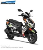 TVS Ntorq Gymkhana Design [Full Body Edge To Edge Wrap / Decal / Sticker Kit]