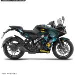 Pulsar RS 200 Batman Design [Full Body Edge To Edge Wrap / Decal / Sticker Kit]
