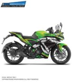 Pulsar RS 200 Green Shark Design [Full Body Edge To Edge Wrap / Decal / Sticker Kit]