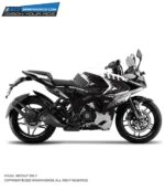 Pulsar RS 200 Black Grunge Design [Full Body Edge To Edge Wrap / Decal / Sticker Kit]