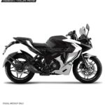 Pulsar RS 200 Black White Race Design [Full Body Edge To Edge Wrap / Decal / Sticker Kit]