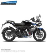 Pulsar RS 200 White Wolf Design [Full Body Edge To Edge Wrap / Decal / Sticker Kit]