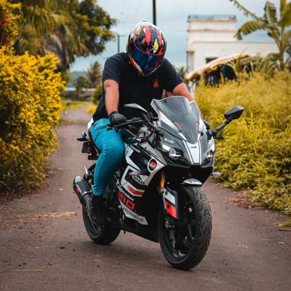 TVS RR310 Black Design [Full Body Edge To Edge Wrap / Decal / Sticker Kit] - Image 2