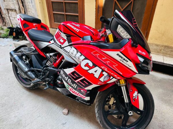 TVS RR310 Storm Design [Full Body Edge To Edge Wrap / Decal / Sticker Kit] - Image 2
