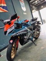 Yamaha V4 Shark Design 1 [Full Body Edge To Edge Wrap / Decal / Sticker Kit] - Image 4
