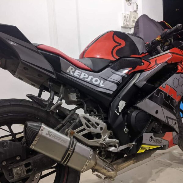 Yamaha V3 RB Grey Design [Full Body Edge To Edge Wrap / Decal / Sticker Kit] - Image 8