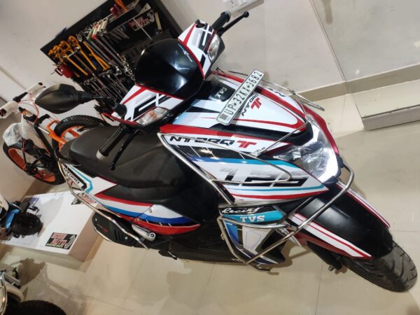 TVS Ntorq Slashed Design [Full Body Edge To Edge Wrap / Decal / Sticker Kit] - Image 3