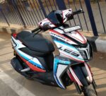 TVS Ntorq Slashed Design [Full Body Edge To Edge Wrap / Decal / Sticker Kit] - Image 8