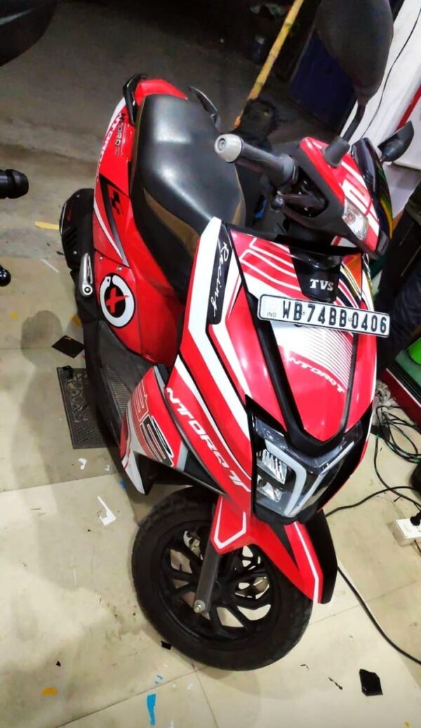 TVS Ntorq 99 Lorenzo Design [Full Body Edge To Edge Wrap / Decal / Sticker Kit] - Image 5