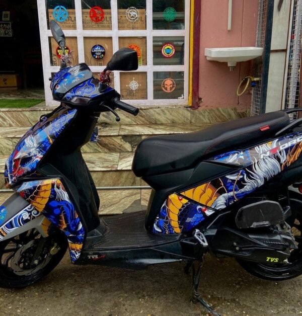 TVS Ntorq Dragon Design [Full Body Edge To Edge Wrap / Decal / Sticker Kit] - Image 2