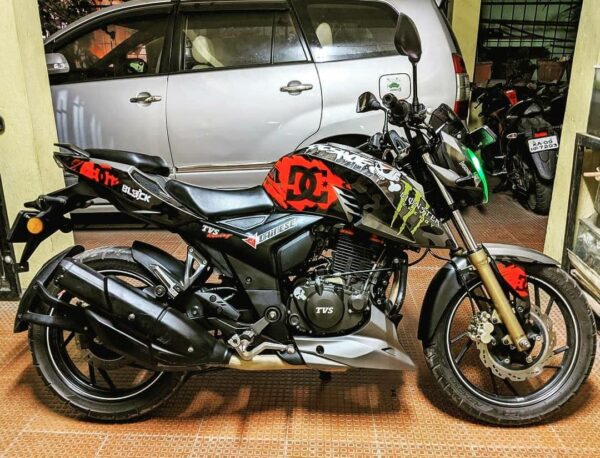 TVS Apache RTR Gymkhana 7 Design 160/200 4V [Full Body Edge To Edge Wrap / Decal / Sticker Kit] - Image 2
