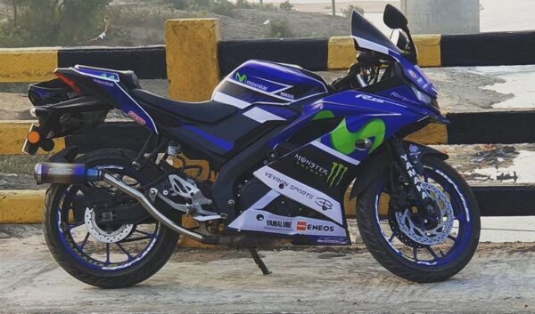 Yamaha V3 Movistar Design [Full Body Edge To Edge Wrap / Decal / Sticker Kit] - Image 3