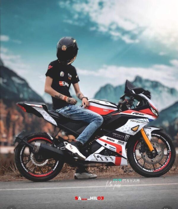 Yamaha V3 Hexagon Design [Full Body Edge To Edge Wrap / Decal / Sticker Kit] - Image 4