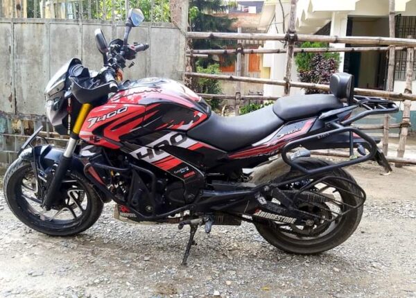 Bajaj Dominar Red Storm Design 250-400 (BS4-BS6) [Full Body Edge To Edge Wrap / Decal / Sticker Kit] - Image 2