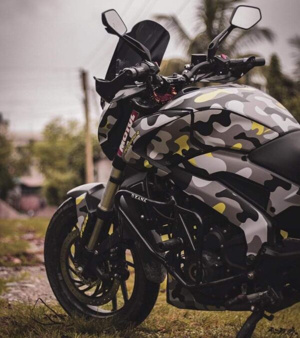 Bajaj Dominar Camouflage Design 250-400 (BS4-BS6) [Full Body Edge To Edge Wrap / Decal / Sticker Kit] - Image 2