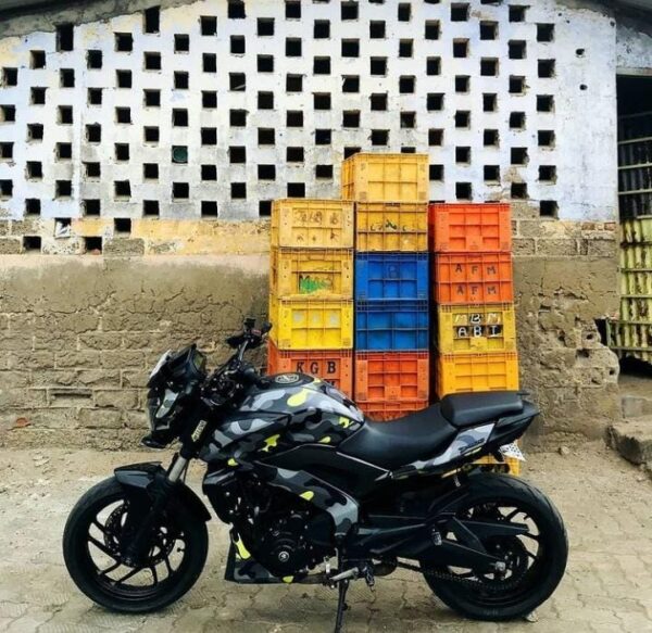 Bajaj Dominar Camouflage Design 250-400 (BS4-BS6) [Full Body Edge To Edge Wrap / Decal / Sticker Kit] - Image 4