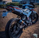 Pulsar NS White Shark Design [Full Body Edge To Edge Wrap / Decal / Sticker Kit] - Image 3