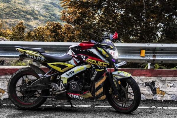 Pulsar NS Shark Edition [Full Body Edge To Edge Wrap / Decal / Sticker Kit] - Image 2