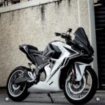 Pulsar RS 200 Black White Race Design [Full Body Edge To Edge Wrap / Decal / Sticker Kit] - Image 2