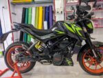 KTM Duke Livery Green Design 125-200-390 (BS4-BS6) [Full Body Wrap / Decal / Sticker Kit] - Image 2