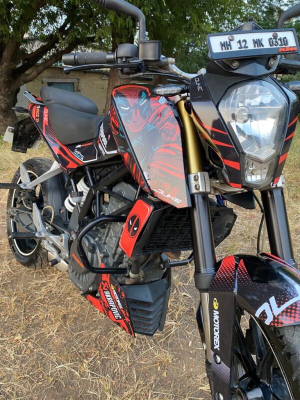 KTM Duke Deadpool Design 125-200-390 (BS4-BS6) [Full Body Wrap / Decal / Sticker Kit] - Image 3