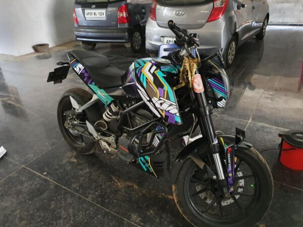 KTM Duke Funky Design 125-200-390 (BS4-BS6) [Full Body Wrap / Decal / Sticker Kit] - Image 3