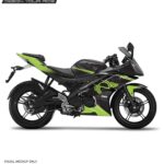Yamaha V2 Green Race Design [Full Body Edge To Edge Wrap / Decal / Sticker Kit]