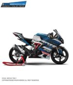 TVS Apache RR310 Blue Race Design [Full Body Edge To Edge Wrap / Decal / Sticker Kit]