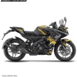 Pulsar RS 200 Black Panther Gold Design [Full Body Edge To Edge Wrap / Decal / Sticker Kit]