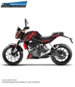 KTM Duke Samurai Design 125-200-390 (BS4-BS6) [Full Body Wrap / Decal / Sticker Kit]