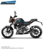 KTM Duke Slashed Design 125-200-390 (BS4-BS6) [Full Body Wrap / Decal / Sticker Kit]