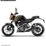 KTM Duke Rok Gold Design 125-200-390 (BS4-BS6) [Semi Body Wrap / Decal / Sticker Kit]